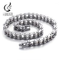 Wholesale Fongten Punk Bicycle Link Chain Men Necklace Stainless Steel Biker Hip Hop Fashion Jewelry Accessories Chains
