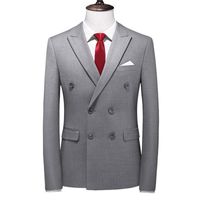 Wholesale Men s Suits Blazers Mens Double Breasted Blazer Jacket Colour Terno Business And Leisure Wedding Fit Brand Spring Autumn Men Clothing