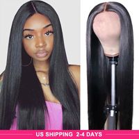 Wholesale Ishow inch Long HD Transparent Lace Front Wig Human Hair Wigs x4 x6 x5 x4 Natural Color Yaki Straight Curly Water Loose Deep Body Headband Wig Bangs for Women