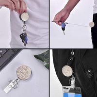 Wholesale Diamond Wire Rope Camping Telescopic Burglar Chain Key Holder Tactical Keychain Outdoor Key Ring Return Retractable Key Chain