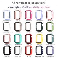 Wholesale Apple Watch Cases Tempered Glass Screen Protector For iWatch Series SE smartwatch mm mm MM MM Full Coverage