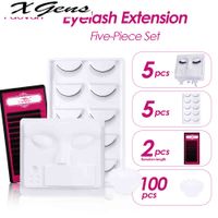Wholesale 5 Set False Eyelashes Handmade Training Lashes For Beginners Eyelash Extensions Beauty Salon Student Practice