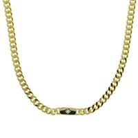 Wholesale Chains Fashion Starburst Women Necklace Gold Color mm Cubun Link Chain Star Signet Tag Plate CM