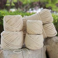 Wholesale Yarn mm mm mm mm Natural Handmade Cotton Cord Thread Macrame Crochet Rope DIY Hanging Tapestry Weaving Knitting