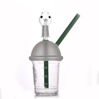 Wholesale SAML Headhammer Bong Hookahs Sandblasted drink Cup smoking water pipe Glass diffusion Oil Rig bong Joint size mm oil dome