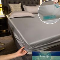 Wholesale Sheets Sets pc Waterproof Solid Fitted Sheet King Queen Full Twin Single Size Mattress Cover With All Around Elastic Rubber Band Bed