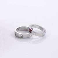 Wholesale Titanium Steel Gold silver love cz diamond Ring For Men Women Wedding Engagement lovers Jewelry