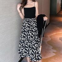 Wholesale Skirts Zou Ju Skirt Women s Summer Korean Version Small Fairy Long Versatile Chiffon Floral