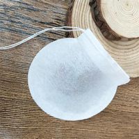 Wholesale 100 Round Tea Bags Empty Tea Filter Bag With String Paper Teabags For Loose Tea Disposable V2