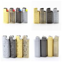 Wholesale Latest Mini Colorful Smoking Metal Lighter Case Casing Shell Protection Sleeve Portable Innovative Design Cigarette Holder DHL Free