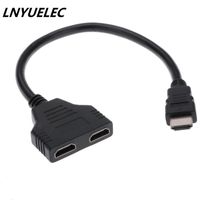Wholesale Audio Cables Connectors P Port compatible Splitter In Out Male To Femal Video Cable Adapter Switch Converter For TV DVD
