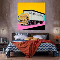 Wholesale Truck Oil Painting On Canvas Home Decor Handcrafts HD Print Wall Art Picture Customization is acceptable
