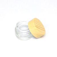 Wholesale Clear Wax Oil Containers Bag ml Food Grade Round Pyrex Glass Jars Dab Vaporizer Honey Jar Dry Herb Container