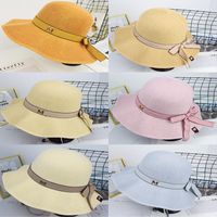 Wholesale bucket hat Summer Bow Hat sunshade female sunscreen Big Brim Sun round face versatile fisherman s