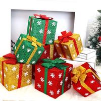 Wholesale NEWChristmas Gift Wrap Box Store Super Scene Decoration Snowflake Candy Wrapping Chocolate Packaging New Year Children S Gifts Bag GWF1
