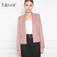 Wholesale Women s Suits Blazers Spring Autumn Blazer Women Suit Fashion Brand Jacket Office Lady Shawl Collar Work Wear Pink Tops Talever