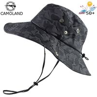Wholesale UPF Bucket Hat Men Women Bob Boonie Summer UV Protection Camouflage Cap Military Army Hiking Tactical Outdoor Sun