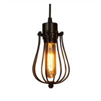 Wholesale Pendant Lamps Vintage Cage Chandelier Edison Light Bulb Loft Restaurant Bedroom LED Lighting Industry Iron For Home