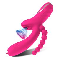 Wholesale Female in vibrator clitoris suction cup false penis tongue stimulator and G spot adult female anal sex toy
