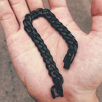 Wholesale Steel Black Bracelet Mens Cuban Link Chain on Hand Stainless Male Charm Bracelets Friends Accessories Rock Punk Wide