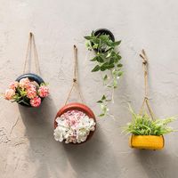 Wholesale Decorative Objects Figurines Wall Tire Hanging Creative Room European Style Artificial Flower Green Plant Milk Tea Shop Stereo