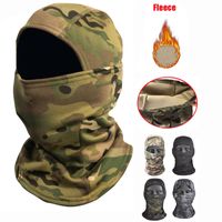 Wholesale Winter Military Tactical Balaclava Warm Fleece Thermal Ski Snowboard Face Mask Bicycle Cycling Hunting Airsoft Camo Hats Scarf