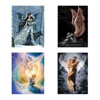Wholesale Diamond Painting D DIY Embroidery Angel Cross Stitch Kit Girl Rhinestone Pictures Mosaic Full Round Needlework Art Home Crafts