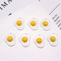 Wholesale 10pcs pack egg food resin for earring diy making keychain accessories charms x21mm