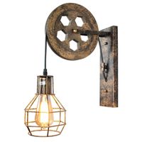 Wholesale Wall Lamp Antique Bronze Vintage Lighting Industrial Lantern Retro Metal For Bedside Bedroom Home Dining Room