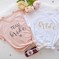 Wholesale Team bride T Shirt bachelorette party decorations bride to be Bridal Shower Wedding decoration for bridesmaid gift Hen Party