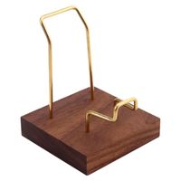 Wholesale Hooks Rails Metal Arm Mineral Stand Display Holder Rack Wood Support Base For Crystal Minerals Ores Agate Rocks Home Office Show Amazing
