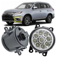 Wholesale 2pcs Car styling pieces White Yellow LED Fog Lights H11 for Mitsubishi Outlander II CW_W Closed Off Road Vehicle