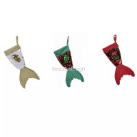 Wholesale Fish Tail Flipping Bead Sock Bling Style Christmas Stockings Mermaid Gift Bag Fashion Lovely Design Santa Claus Socks DD