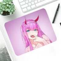 Wholesale Mouse Pads Wrist Rests Zero Two Keyboard Mat Desk Durable Desktop Pad PC Gamer Rubber Gaming Small Computer Notebook X18CM Tablet