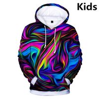 Wholesale Men s Hoodies Sweatshirts To Years Kids Hoodie D Tie Dye Flashbacks Sweatshirt Boys Girls Trippy Tie dye Tracksuit Children Clothing