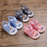 Wholesale Sandals Infant Toddler Baby Summer Fashion Rainbow Anti slip Soft First Walkers Shoes Children s Casual