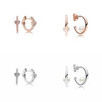Wholesale 925 Sterling Silver SHINE GRAINS ROSE Fans Pearls Luminous Ice Earring String of Beads Hanging Lunar Light Earrings G2