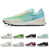 Wholesale Electric Scream Green Waffle one mens running shoes Summit White Black Infinite Lilac Coconut Milk Jogg Walking Active Fuchsia women men trainers sports sneakers