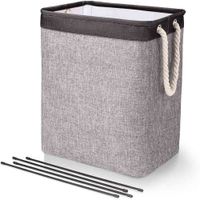 Wholesale Cotton Linen Laundry Toy Household Sundries Bag Detachable Bracket Foldable Dirty Clothes Storage Basket