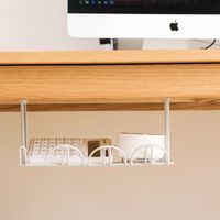 Wholesale Under Desk Cable Management Tray Storage Organizer Wire Cord Power Charger Plugs V2