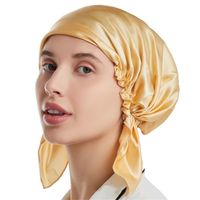 Wholesale 100 Silk Bonnets Night Sleeping Cap for Women Hair Care with Elastic Stay On Head Momme Smooth Soft