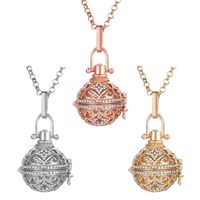 Wholesale Pendant Necklaces Multi Styles Hollow Vintage Necklace Jewelry Music Ball Pregnancy Bell Aroma Essential Oil Locket