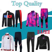 Wholesale 2021 Adult MBAPPE jerseys Full zip jacket tracksuit soccer Training suit Maillot de football DI MARIA ICARDI jogging survetemen