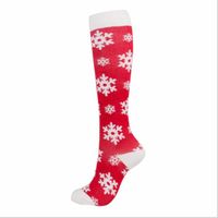 Wholesale Christmas Decorations Compression Stockings Socks Knee Support Thigh High Jacquard Sock For Running Cycling Travel Pregnancy