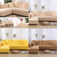 Wholesale 2Pcs Sofa Cover for Living Room Couch Cover Elastic L Shaped Corner Sofas Covers Stretch Chaise Longue Sectional Slipcover S2