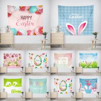 Wholesale Easter Egg Rabbit D Print Wall Tapestry Colorful Bedroom Aesthetic Kids Adult Custom Wall Hanging Large Cute Tapestry Luxury Room Deco