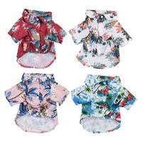 Wholesale Pet Dog Clothes Hawaiian Style Summer Beach Shirts Vest Pet Clothing Floral T Shirt For Small Large Dog Chihuahua
