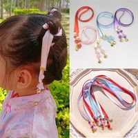 Wholesale Hair Accessories Chinese Gold Trim Rope Tassel Bell Braiding Ribbon Girls Styling Ties Bun Bands Children Headdress Accessoires