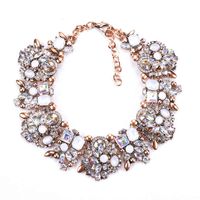 Wholesale 2022 Indian Statement Choker Necklace Women Luxury Crystal Rhinestone Big Bib Femme Boho Ethnic Large Collar