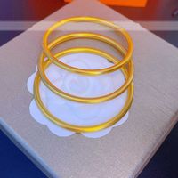 Wholesale 4mm k Gold Plated Bracelet Stainless Steel Glossy Round Bangle for Women Oval Solid Plain Polished Cuff Gifts Couple Love